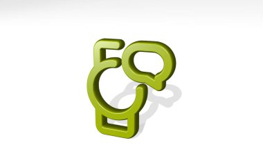 akıllı saat dairesi metin 3D simge döküm gölgesi, 3B illüstrasyon