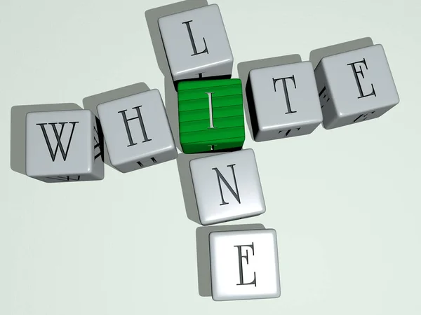 White Line Kreuzworträtsel Durch Würfel Buchstaben Illustration — Stockfoto