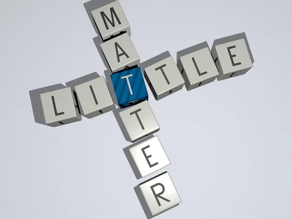 Little Matter Kreuzworträtsel Mit Würfeln Buchstaben Illustration — Stockfoto