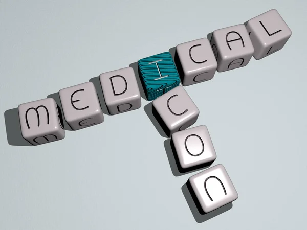 Medical Icon Crossword Cubic Dice Letters Illustration — Stock Photo, Image