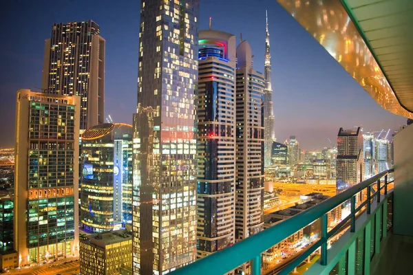 Skyline Des Stadtzentrums Von Dubai Vereinigte Arabische Emirate — Stockfoto