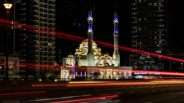 Sharjah New Mosque Largest Mosque Dubai Traditional Islamic Architecture — Stock Photo, Image