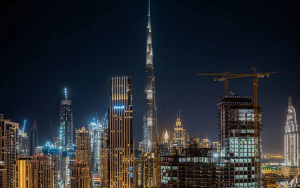 Dubai Centro Cidade Skyline Emirados Árabes Unidos — Fotografia de Stock