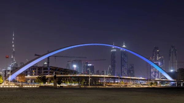 Dubai Centro Cidade Skyline Emirados Árabes Unidos — Fotografia de Stock