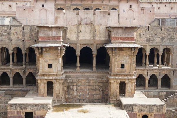 Famoso Chand Baori Stepwell Aldeia Abhaneri Rajastão Índia — Fotografia de Stock