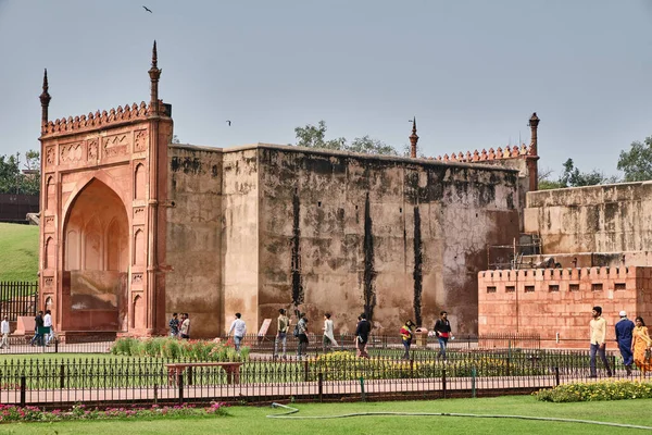 Red Fort Delhi Een Rode Zandsteen Fort Stad Gebouwd Tijdens — Stockfoto