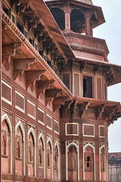 Red Fort Delhi Egy Vörös Homokkő Erőd Város Épült Mughal — Stock Fotó