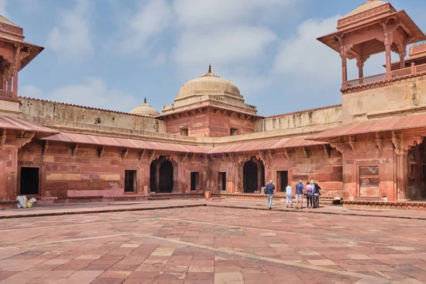 Κόκκινο Φρούριο Δελχί Είναι Μια Κόκκινη Πόλη Φρούριο Ψαμμίτη Χτίστηκε — Φωτογραφία Αρχείου