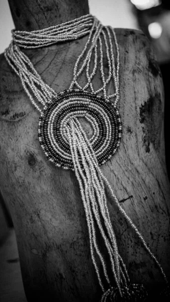 Χειροποίητα Κοσμήματα Maasai Και Εθνική Διακόσμηση — Φωτογραφία Αρχείου