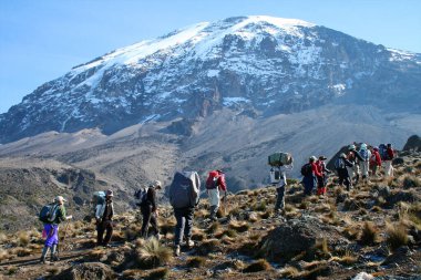 Kilimanjaro Dağı 'nın manzarası - Afrika' nın Tanzanya 'daki çatısı.