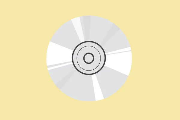 Illustrazione Isolata Vettoriale Compact Disk — Vettoriale Stock