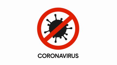 Düz Coronavirus Yasak simgesi, Virüs İşareti