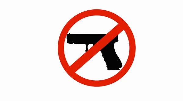 Vector Isolated Illustration Forbidden Guns Sign — Stock Vector