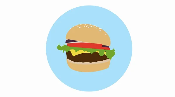 Ilustración Vectorial Icono Hamburguesa Signo — Archivo Imágenes Vectoriales