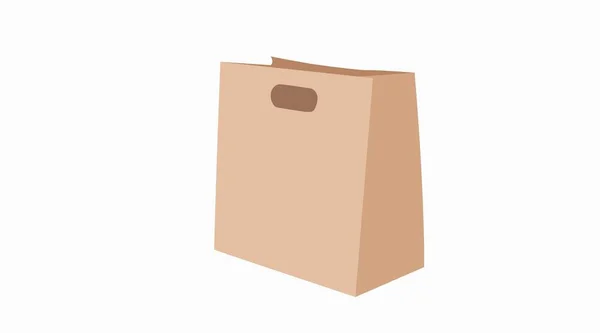 Vector Isolated Illustration Paper Bag — Stock Vector