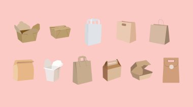 Farklı Kağıt Torbalar ya da Paket Paketleri Özelleştirilmiş