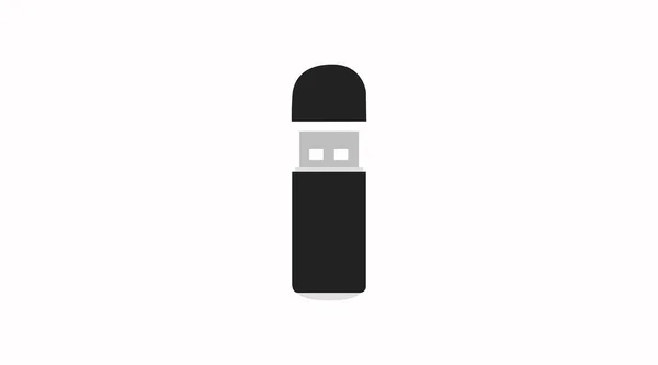 Icono Dispositivo Usb Plano Aislado Vectorial Ilustración — Vector de stock