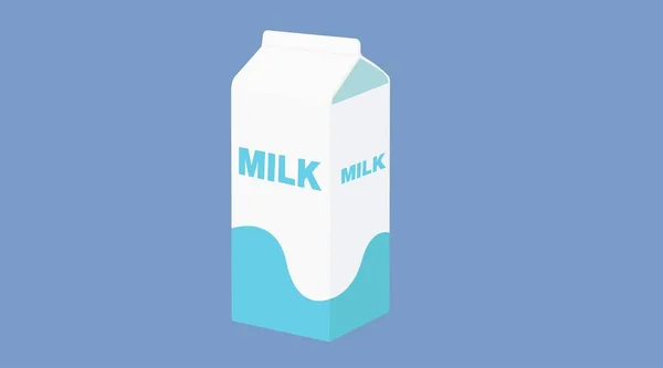 Ilustración Aislada Vectorial Una Caja Leche Cartón — Archivo Imágenes Vectoriales