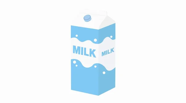 Ilustración Aislada Vectorial Una Caja Leche Cartón — Archivo Imágenes Vectoriales