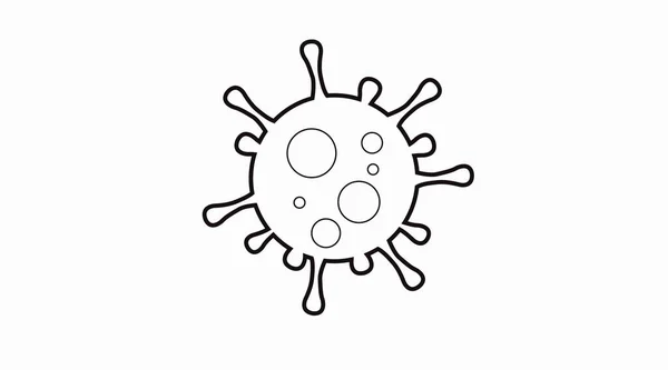 Vektor Isolerad Illustration Ett Virus — Stock vektor
