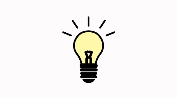 Illustration Isolée Vectorielle Une Ampoule Icône Ampoule Icône Idée — Image vectorielle