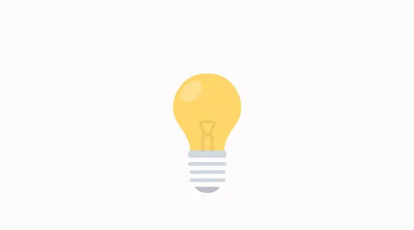 Illustration Isolée Vectorielle Une Ampoule Icône Ampoule Icône Idée — Image vectorielle