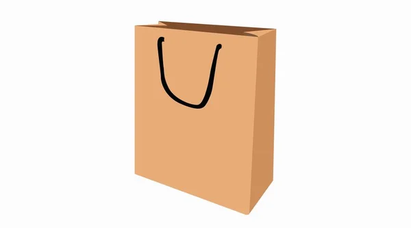 Vector Isolated Illustration Take Away Paper Bag — Stock Vector