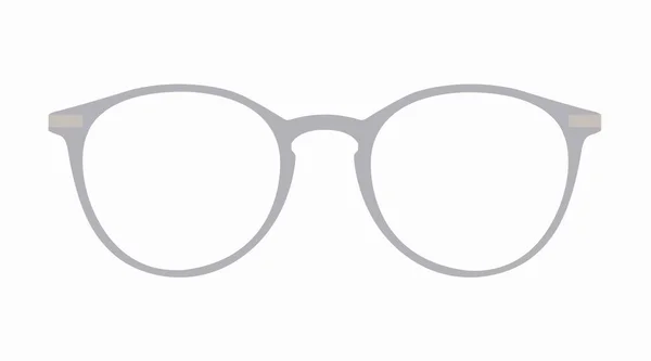 Izolovaná Vektorová Ilustrace Rámu Šedých Brýlí — Stockový vektor