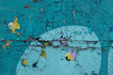 Kırık boyanın birçok renkli katmandaki dokusu. Fotoğraf senin grunge tasarımın için yapıldı..