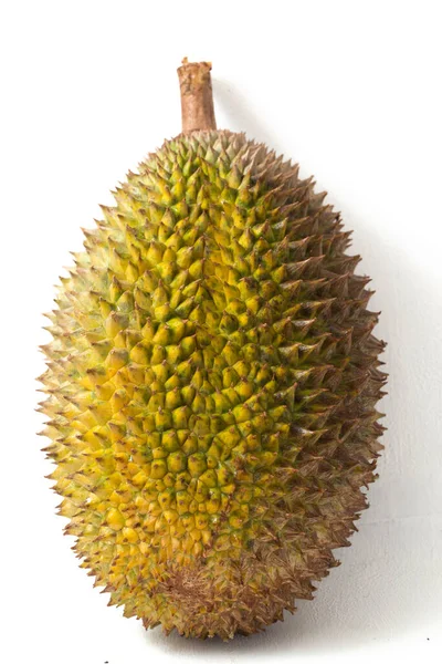 Rey Frutas Cáscaras Durian Durian Aisladas Sobre Fondo Blanco —  Fotos de Stock