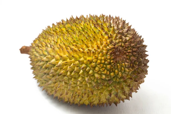 Raja Buah Buahan Durian Dan Kulit Durian Terisolasi Pada Latar — Stok Foto