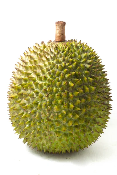 Meyve, durian ve durian kabuklarının kralı beyaz arka planda izole edildi