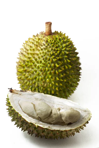 King Fruits Durian Durian Peels Isolated White Background — Stock Photo, Image