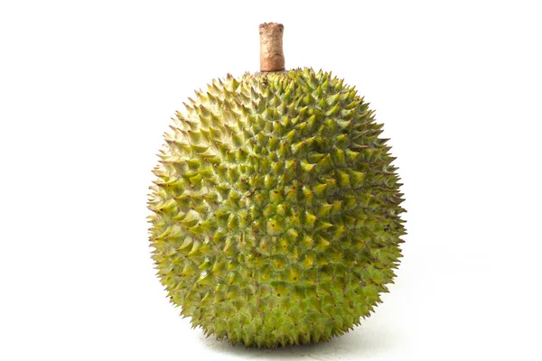 Raja Buah Buahan Durian Dan Kulit Durian Terisolasi Pada Latar — Stok Foto