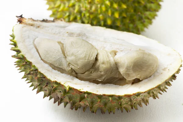 King Fruits Durian Durian Peels Isolated White Background — Stock Photo, Image