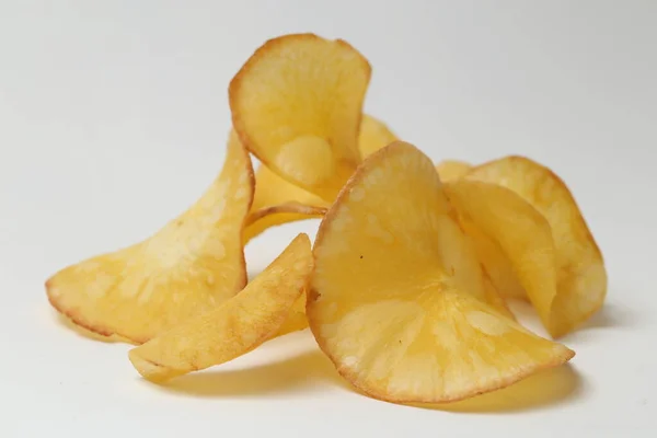 Keripik Singkong Cassava Chip 카사바를 간식이다 Keripik Singkong 인도네시아에서 배경에서 — 스톡 사진