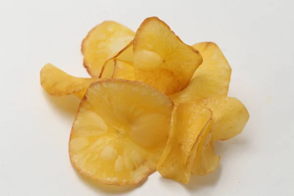 Keripik Singkong Cassava Chip 카사바를 간식이다 Keripik Singkong 인도네시아에서 배경에서 — 스톡 사진