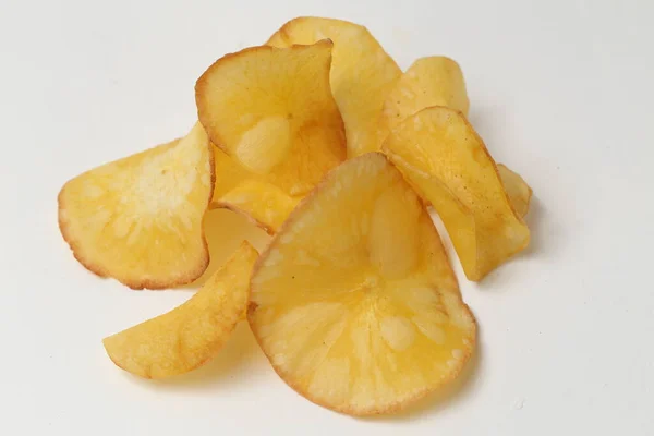 Keripik Singkong Vagy Cassava Chips Szeletelt Kassavából Készült Majd Megsült — Stock Fotó