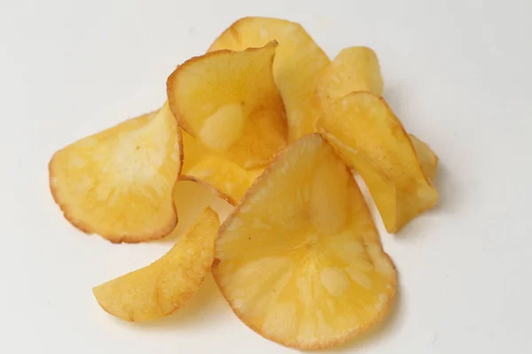 Keripik Singkong Vagy Cassava Chips Szeletelt Kassavából Készült Majd Megsült — Stock Fotó