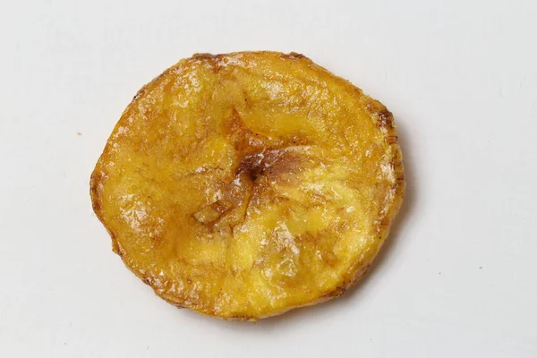 Croustilles Banane Sucrées Isolées Sur Fond Blanc — Photo