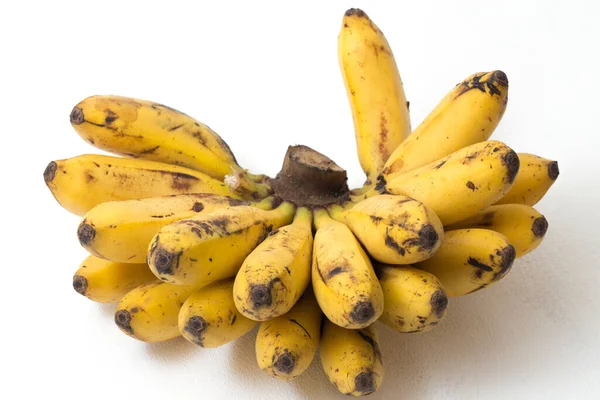 Спелый Банан Изолированный Белом — стоковое фото