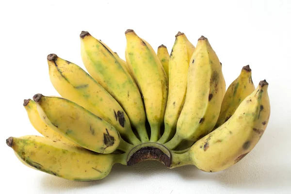 Ώριμη Μπανάνα Απομονωμένη Λευκό — Φωτογραφία Αρχείου