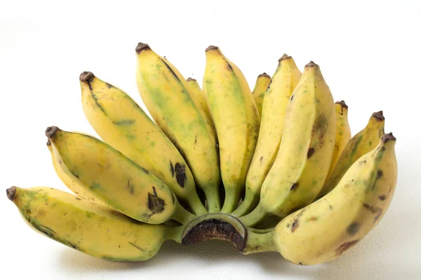 Rijpe Banaan Geïsoleerd Wit — Stockfoto