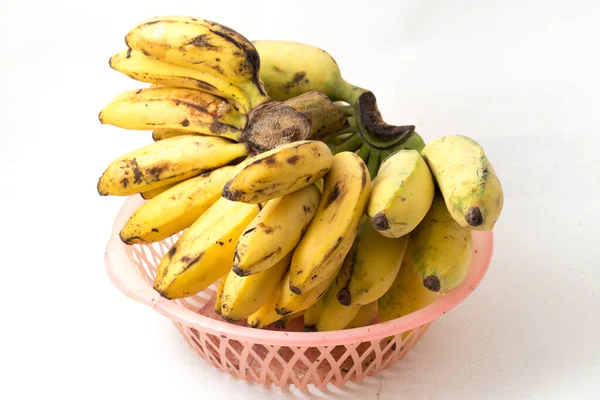 Спелый Банан Изолированный Белом — стоковое фото