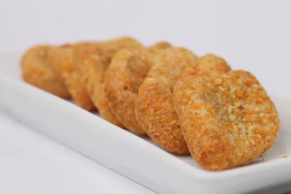 Nuggets Frango Isolado Fundo Branco — Fotografia de Stock