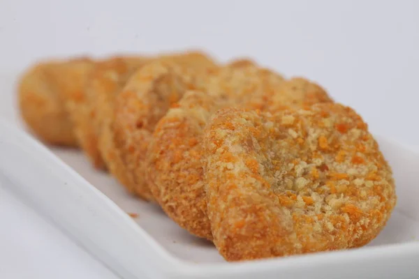 Nuggets Frango Isolado Fundo Branco — Fotografia de Stock