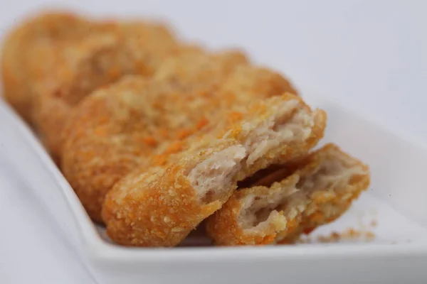 Nuggets Poulet Isolés Sur Fond Blanc — Photo