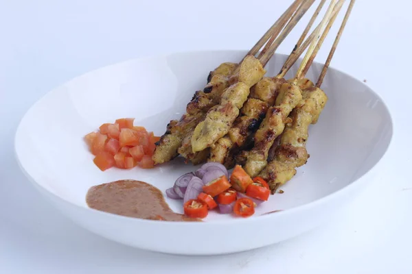 Maranggi Satay Είναι Ένα Αυθεντικό Ινδονησιακό Φαγητό Που Βρίσκεται Συνήθως — Φωτογραφία Αρχείου