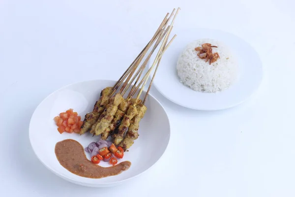 Maranggi Satayは 西ジャワ州 特にPurwakartaで一般的に見られる本格的なインドネシア料理です Maranggi Satayは日本の特産品です — ストック写真
