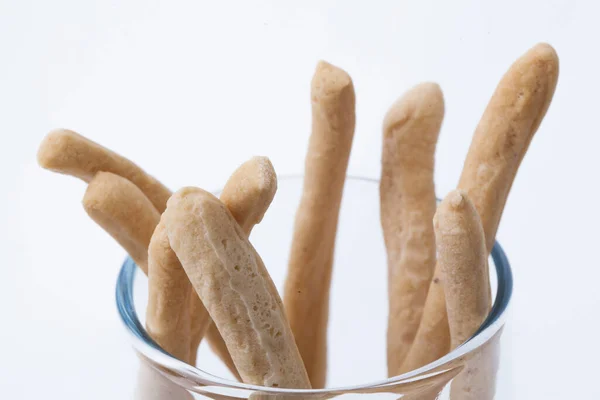 Grissini Thin Bread Sticks Isolated White Background — Stock Photo, Image